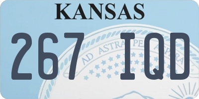 KS license plate 267IQD