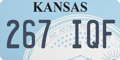 KS license plate 267IQF