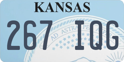 KS license plate 267IQG