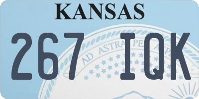 KS license plate 267IQK