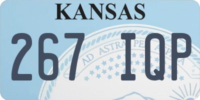 KS license plate 267IQP