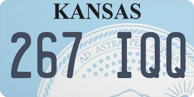 KS license plate 267IQQ