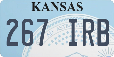 KS license plate 267IRB