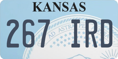 KS license plate 267IRD