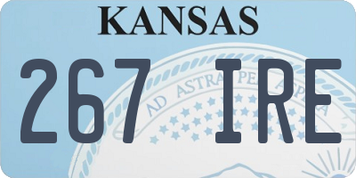 KS license plate 267IRE