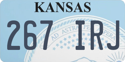 KS license plate 267IRJ