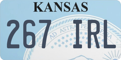 KS license plate 267IRL