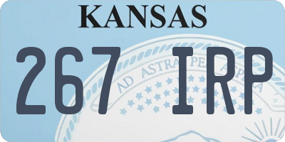 KS license plate 267IRP