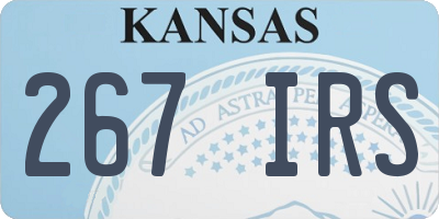 KS license plate 267IRS
