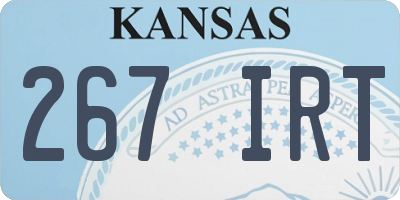 KS license plate 267IRT