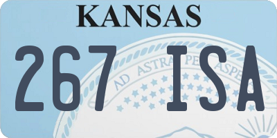 KS license plate 267ISA