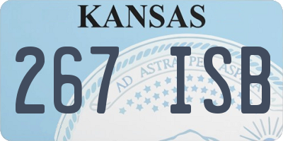KS license plate 267ISB