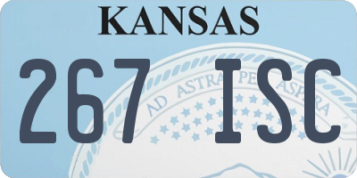 KS license plate 267ISC