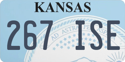 KS license plate 267ISE
