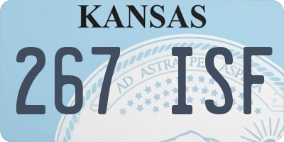 KS license plate 267ISF
