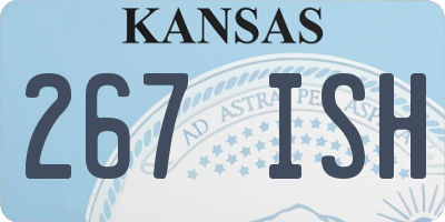 KS license plate 267ISH