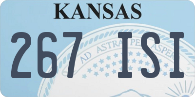 KS license plate 267ISI