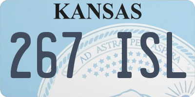 KS license plate 267ISL