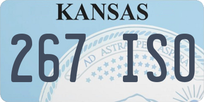 KS license plate 267ISO