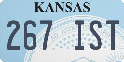KS license plate 267IST