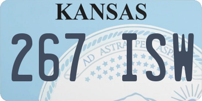 KS license plate 267ISW