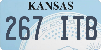 KS license plate 267ITB