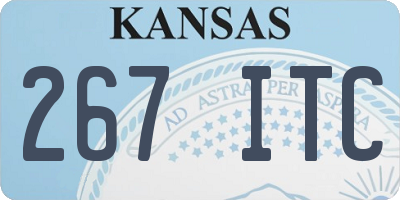 KS license plate 267ITC