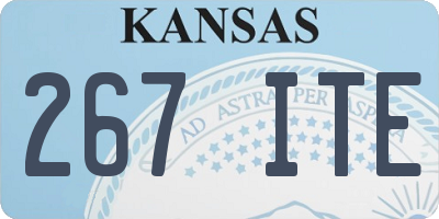 KS license plate 267ITE