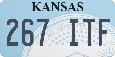 KS license plate 267ITF