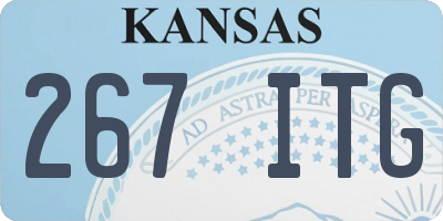 KS license plate 267ITG