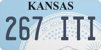 KS license plate 267ITI