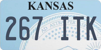 KS license plate 267ITK