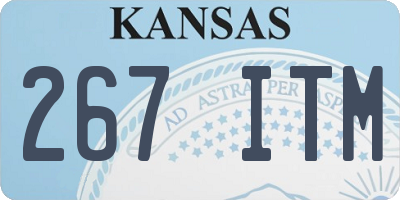 KS license plate 267ITM