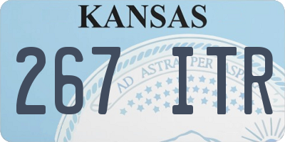 KS license plate 267ITR