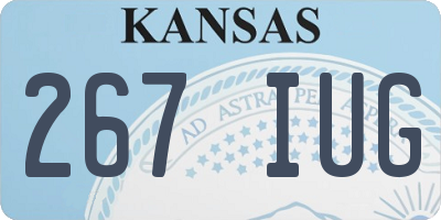 KS license plate 267IUG