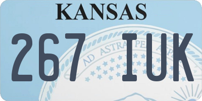 KS license plate 267IUK