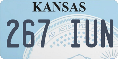 KS license plate 267IUN