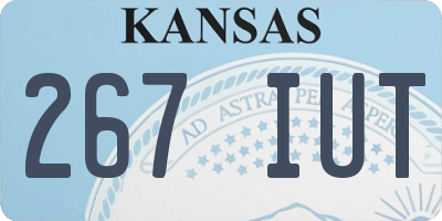 KS license plate 267IUT