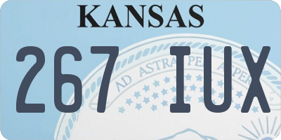 KS license plate 267IUX