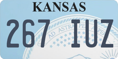 KS license plate 267IUZ