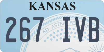 KS license plate 267IVB