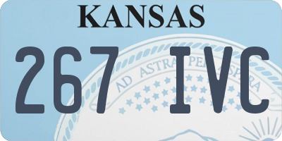 KS license plate 267IVC