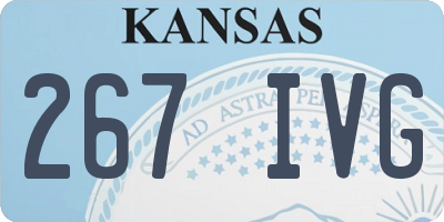 KS license plate 267IVG