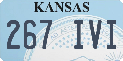 KS license plate 267IVI