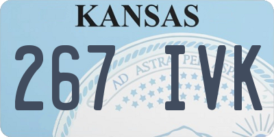 KS license plate 267IVK