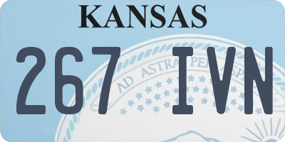 KS license plate 267IVN