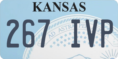 KS license plate 267IVP