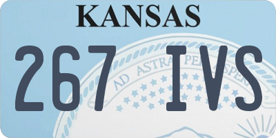 KS license plate 267IVS