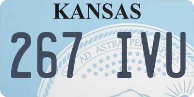 KS license plate 267IVU