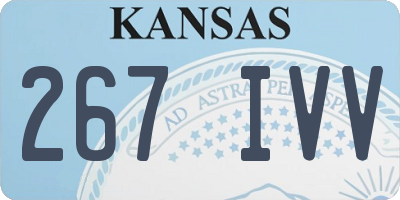 KS license plate 267IVV